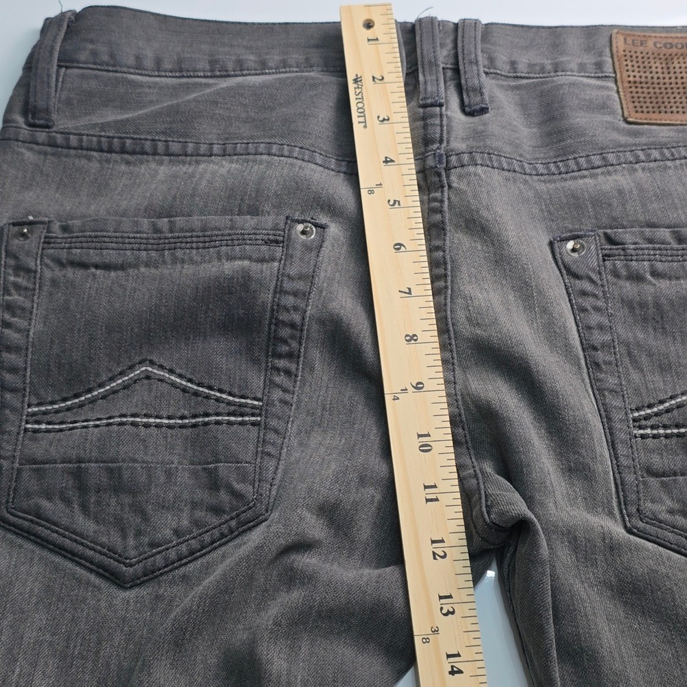 Lee Cooper Jeans Mens 34x32 Gray Straight Leg Button Fly Faded Denim Pants - Picture 10 of 12
